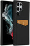 Accezz Galaxy S22 Ultra - Premium Leather Card Slot Backcover - Echt Nappa leer - Zwart