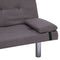 vidaXL - Slaapbank - met - twee - kussens - polyester - taupe