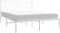 vidaXL - Bedframe - met - hoofdbord - metaal - wit - 135x190 - cm