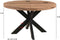 D - Livingfurn - Eetkamertafel Dakota Rond - MangoHout - 150 cm - Bruin