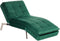 LOIRET - Chaise longue - Smaragdgroen - Symmetrisch - Fluweel