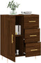 vidaXL - Dressoir - 69,5x34x90 - cm - bewerkt - hout - bruin - eikenkleur