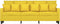 vidaXL - Driezitsbank - 180 - cm - stof - lichtgeel