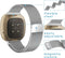 imoshion Milanees Watch bandje - Geschikt voor Fitbit Versa 4, Versa 3, Sense 2, Sense - Zilver - One Size