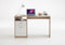 FMD Bureau met 1 lade 123x50x76,5 cm eikenkleurig en wit