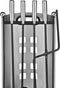 Haushalt 5-delige Haardgereedschapsset - 23x15x52 cm - Zilverkleurig