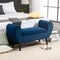 HOMCOM Opbergbank - Fluweel - Opklapbare zitting met opbergruimte - Donkerblauw 118 cm