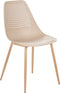 HAZELTON - Set van 4 stoelen - Beige - Synthetisch materiaal