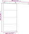 vidaXL - Schuifdeur - met - beslag - 102,5x205 - cm - ESG-glas - en - aluminium