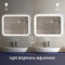 Badkamerspiegel met LED verlichting 60 x 80 cm - Horizontaal