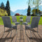 Juskys Yoro - Tuinstoelen - 4-delig - Stapelbaar - Grijs (4 stuks)