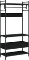 vidaXL - Kledingkast - met - lades - 89x39x184,5 - cm - bewerkt - hout - zwart