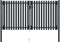 vidaXL - Poort - dubbel - 306x150 - cm - staal - antraciet