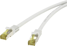 Renkforce RF-4149864 RJ45 Netwerkkabel, patchkabel CAT 6a (losse kabel CAT 7) S/FTP 1.00 m Grijs Snagless, Vlambestendi