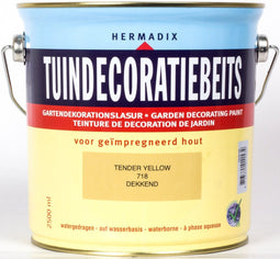 Hermadix Tuindecoratiebeits dekkend 718 Tender Yellow - 2,5 l