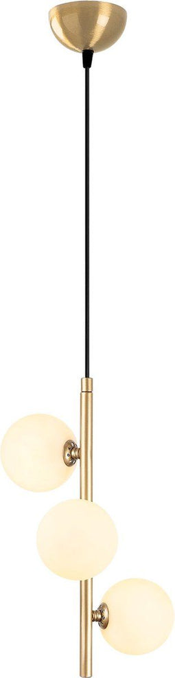 Hanglamp Domino Glas Goud 3-Lichts