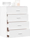 vidaXL - Dressoir - 60x39x80 - cm - bewerkt - hout - wit
