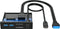Graugear GMP01CR - USB 3.0-hub - 6 poorten met 2x USB-C en SD/micro-SD-kaartlezer - Zwart