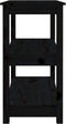 vidaXL - Wandtafel - 80x40x74 - cm - massief - grenenhout - zwart
