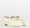 PS Poelman ROCKLAND - Dames Loafers - Chunky instappers met goudkleurige ketting - Crème Wit - Maat 36