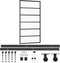 vidaXL - Schuifdeur - met - beslag - 102x205 - cm - aluminium - en - ESG-glas