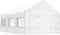 vidaXL - Prieel - met - dak - 6,69x4,08x3,22 - m - polyetheen - wit