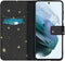 iMoshion Hoesje Geschikt voor Samsung Galaxy S21 FE Hoesje Met Pasjeshouder - iMoshion Design Softcase Bookcase - Goud / Zwart / Stars Gold