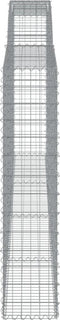 vidaXL - Schanskorven - 5 - st - gewelfd - 400x30x140/160 - cm - ijzer