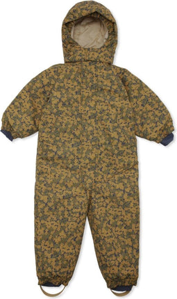 Konges Slojd Nohr Snowsuit Winter Leaves Mustard - Sneeuwpak - Skipak - Maat 18 mnd