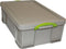 Really Useful Box opbergdoos 50 liter, gerecycleerd, grijs 5 stuks
