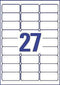 Avery L4737REV-25 afneembare etiketten ft 63,5 x 29,6 mm (b x h), 675 etiketten, wit