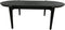Salontafel U Ovaal - Zwart Mangohout / staal - 120x60x40