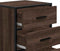 vidaXL - Nachtkastje - 40x34,5x60 - cm - bewerkt - hout&metaal - bruin - eikenkleur