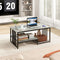 Coast Salontafel - 2-Laags - Marmerlook - 110 x 60 x 45 cm - Grijs / Zwart