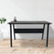 Computertafel bureau Stoer - industrieel modern - 130 cm breed - zwart frame en tafelblad
