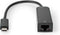 Nedis CCGP64952BK02 - USB-C naar RJ45 Adapter - 20cm - Zwart