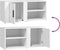 vidaXL - Tv-meubel - 80x31,5x36 - cm - bewerkt - hout - wit
