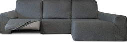 Hoes voor chaise longue met lange armleuning rechts Eysa ROC Donker grijs 180 x 120 x 360 cm