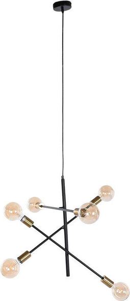 Plafondlamp DKD Home Decor 60 x 52 x 50 cm Zwart Gouden Metaal 50 W