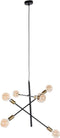 Plafondlamp DKD Home Decor 60 x 52 x 50 cm Zwart Gouden Metaal 50 W