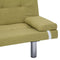 vidaXL - Slaapbank - met - twee - kussens - polyester - groen