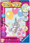 Ravensburger Schilderen op nummer Konijn met glittersteentjes
