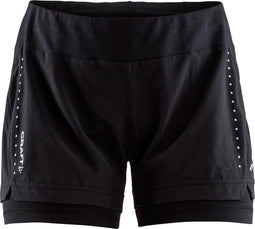 Craft Essential 2-in-1 Sportbroek - Hardlopen - Reflecterende details - Black - Maat XXL