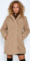 NOISY MAY NMGABI L/S JACKET NOOS - Dames Jas - Halflang - Lichtbruin - M