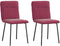 vidaXL - Eetkamerstoelen - 2 - st - fluweel - wijnrood