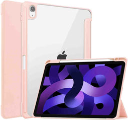 imoshion Tablet Hoes - Geschikt voor iPad Air 5 (2022) / Air 4 (2020) / Air 11 inch (2025) M3 / Air 11 inch (2024) M2 - Trifold Hardcase Bookcase - Roze