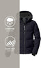 meisjes Gewatteerd jack/winterjack met capuchon KOW 357 GRLS QLTD JCKT, schwarz blau, 140, 42150-000