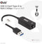 Club 3D CAC-1420 - USB 3.2 Gen1 Type A naar RJ45 2.5Gbps Ethernet Adapter - Zwart