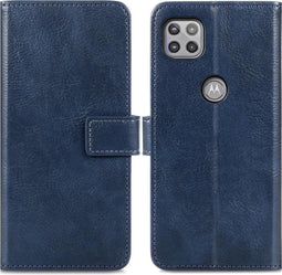 iMoshion Hoesje Geschikt voor Motorola Moto G 5G Hoesje Met Pasjeshouder - iMoshion Luxe Bookcase - Donkerblauw