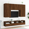 vidaXL - Tv-wandmeubels - 2 - st - 80x30x30 - cm - bewerkt - hout - bruin - eikenkleur